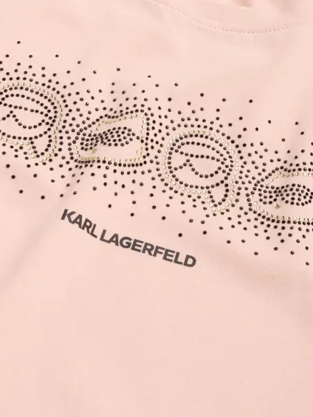 Koszulka dziecięca Karl Lagerfeld różowa