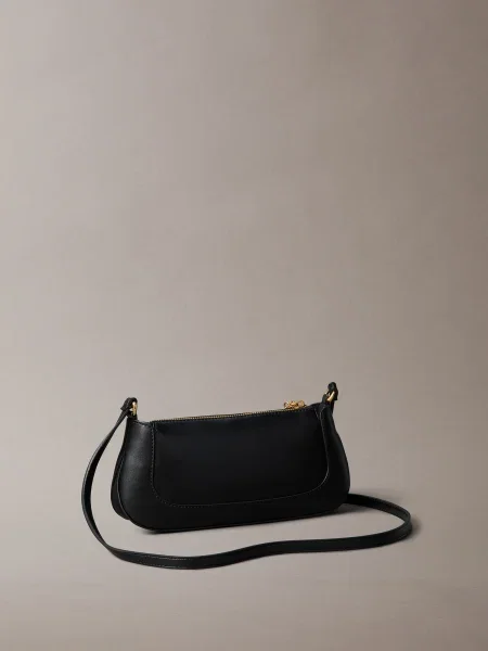 Geantă Calvin Klein Hardware Zip Crossbody negru