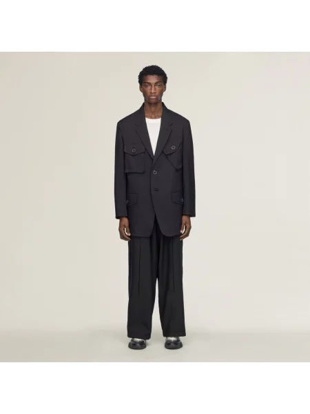 SPODNIE SPORT UNIFORM BOX PLEATED czarne