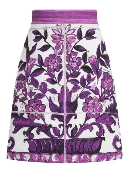 Fustă Dolce & Gabbana cu imagine violet