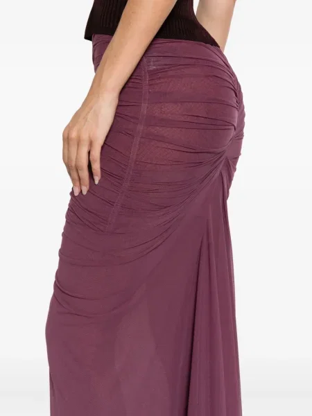 Fusta maxi Mugler plasă violet