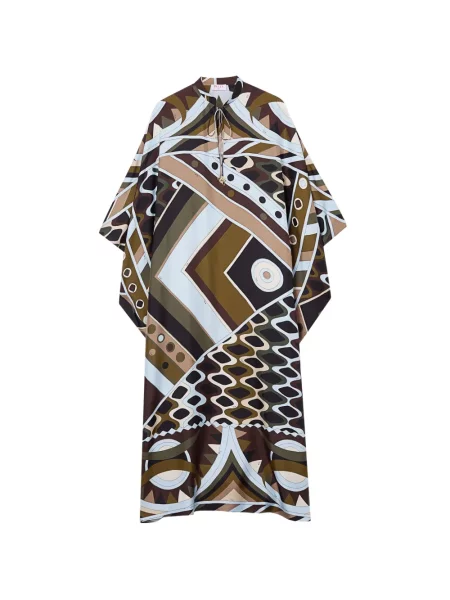 Rochie Pucci de mătase cu imagine maro