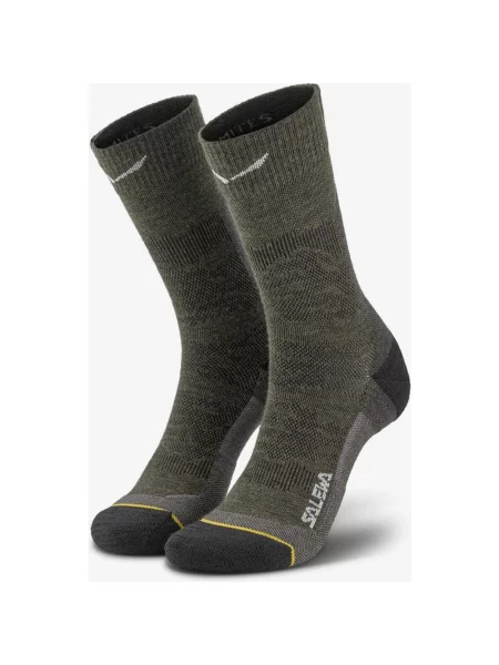 Skarpety Salewa Ortles Merino Crew zielony oliwkowy ciemnoszary czarny