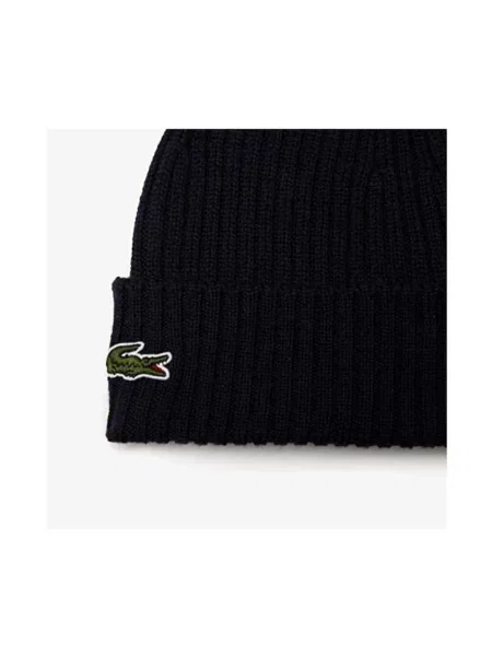 Czapka zimowa Lacoste navy blue niebieska