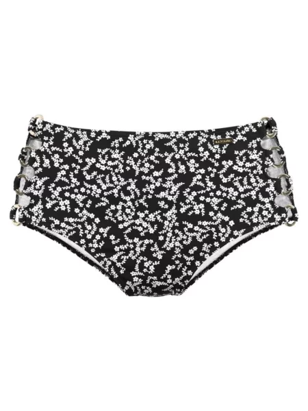 LASCANA Bikinové nohavičky Meadow čierna biela