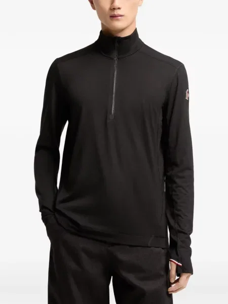 Плетена тениска Moncler черно