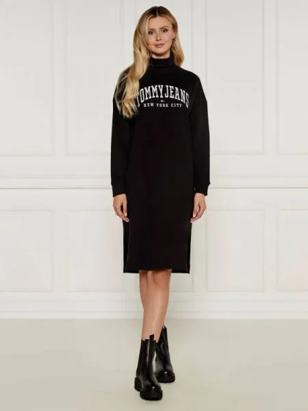 Tommy Jeans Rochie VARSITY negru