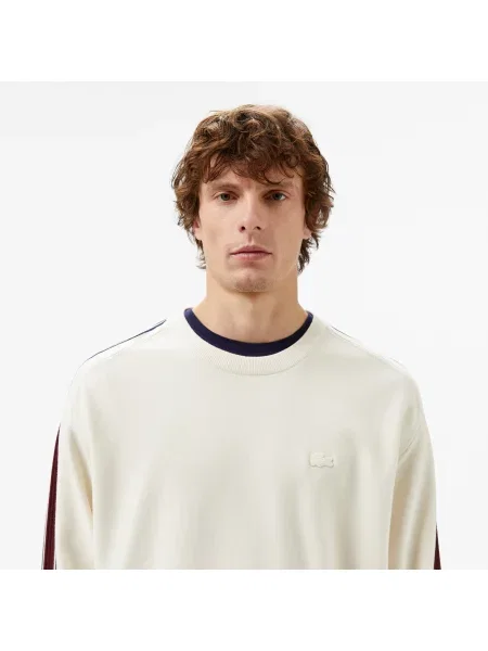 Lacoste Sweter Regular Fit biały