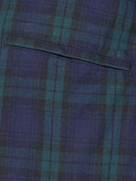 Карирани плисирани шорти Engineered Garments синьо