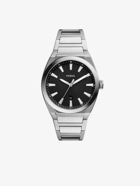 FOSSIL Analógové hodinky / strieborná čierna
