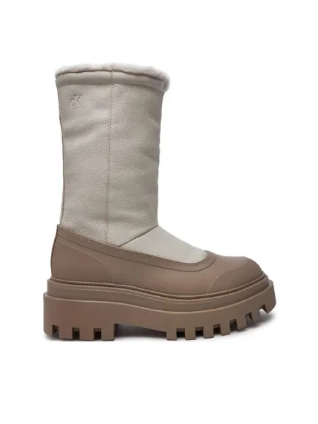 Calvin Klein Jeans Cizme de zăpadă Flatform Chelsea Boot Padded bej