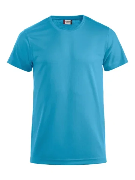 Clique Koszulka Ice-T z oddychającego materiału ochrona UV – turquoise niebieska