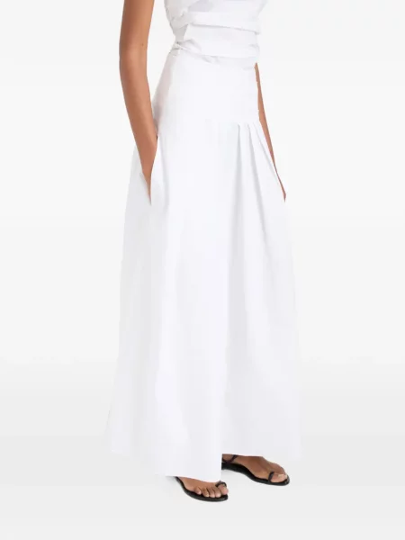 Fusta maxi Proenza Schouler White Label din poplin alb