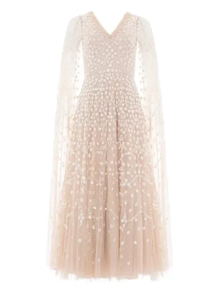 Maksi sukienka maxi Needle & Thread z nadrukiem garniturowa