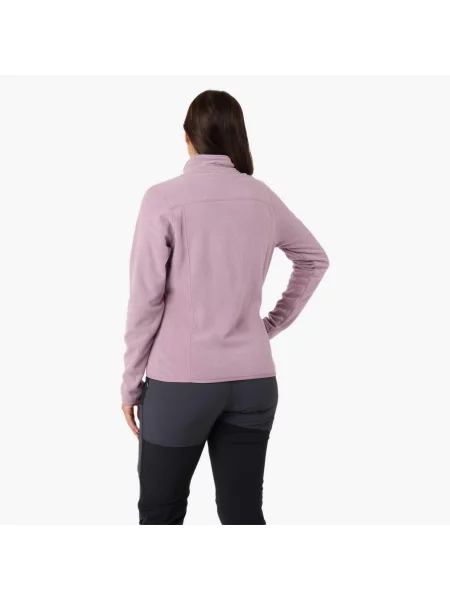 Bluza Polarowa Rozpinana Wędrówki Kobieta Stryn Elastyczny W Cztery Strony fioletowa