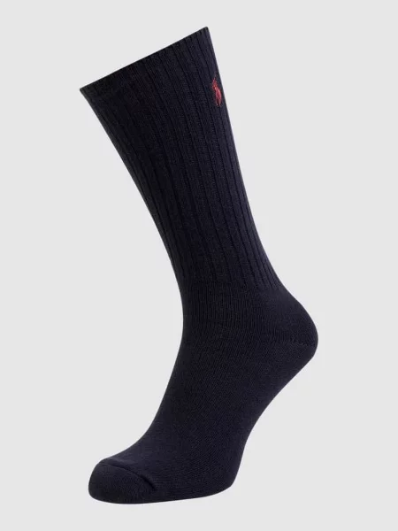 Skarpety z wyhaftowanym logo model ‘CREW SOCK’ Polo Ralph Lauren Underwear granatowe