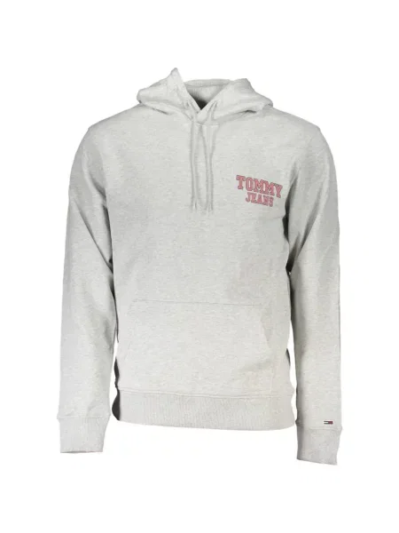 Hanorac cu glugă Tommy Hilfiger cu imagine cu cordon gri