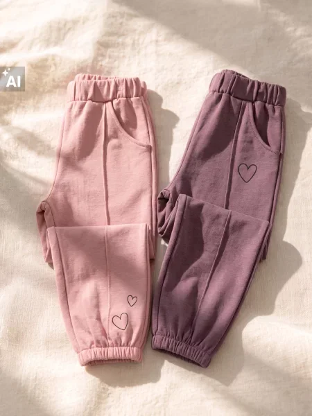Sinsay tepláky jogger loose 2 pack fialová