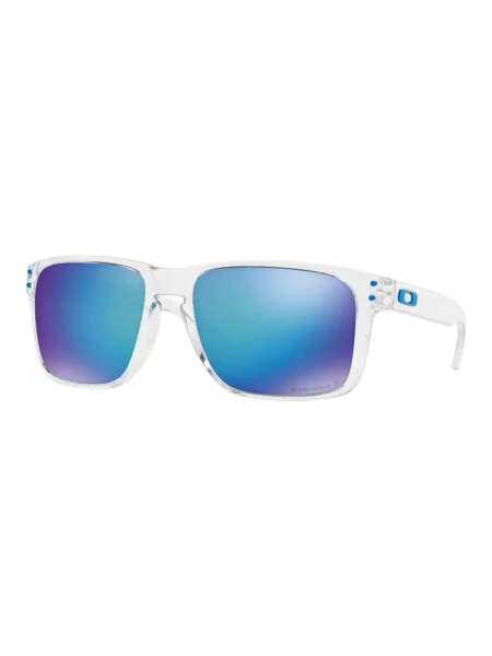 Polerowane przezroczyste okulary przeciwsłoneczne Oakley Holbrook XL z soczewkami polaryzacyjnymi Prizm Sapphire brązowe