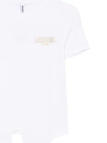 Μπλούζα Moschino με σχέδιο γραβάτες λευκό