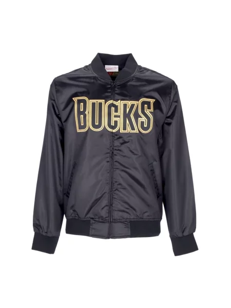 Satynowa kurtka Mitchell & Ness czarna