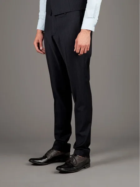 Pantaloni Neil Barrett cu dungi albastru