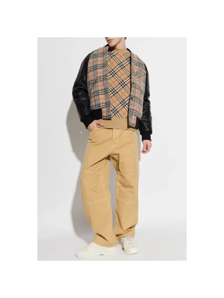 Spodnie cargo Burberry beżowe