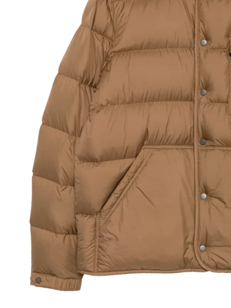 Geacă Moncler cu glugă maro