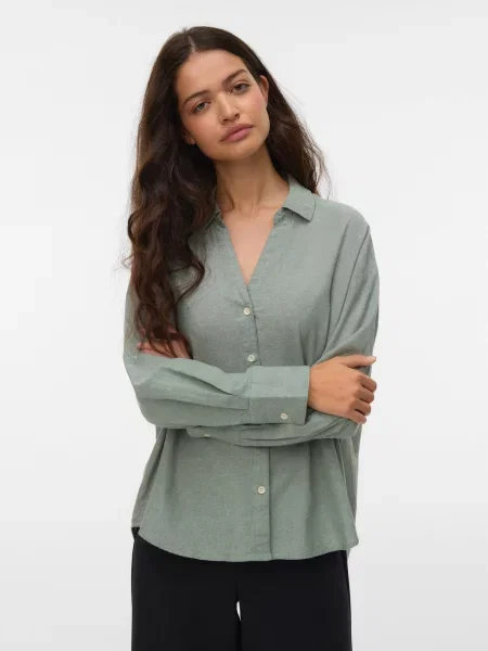 VERO MODA Bluză VMNORMA amestecat verde