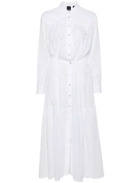 Rochie tip cămașă Pinko de costum alb