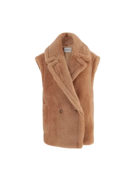 Kamizelka wełniana Stand Studio klasyczna wełniana beżowa