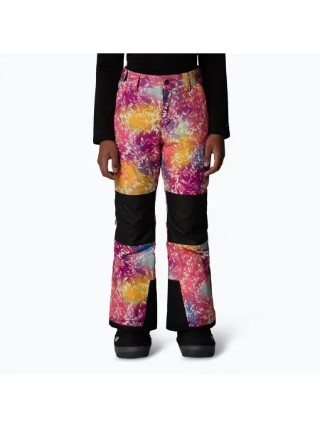 Детски скиорски панталони The North Face Freedom Insulated radiant poppy blowing wind print розово