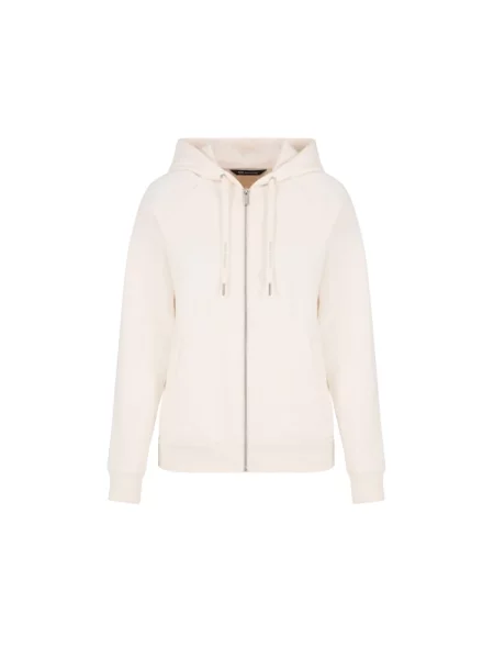 Bluza z kapturem Armani Exchange z kapturem biała