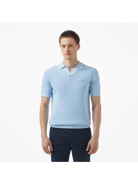 Поло Lacoste голубое