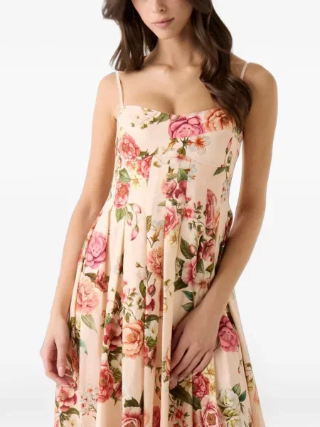 Rochie maxi Guess cu model floral cu imagine