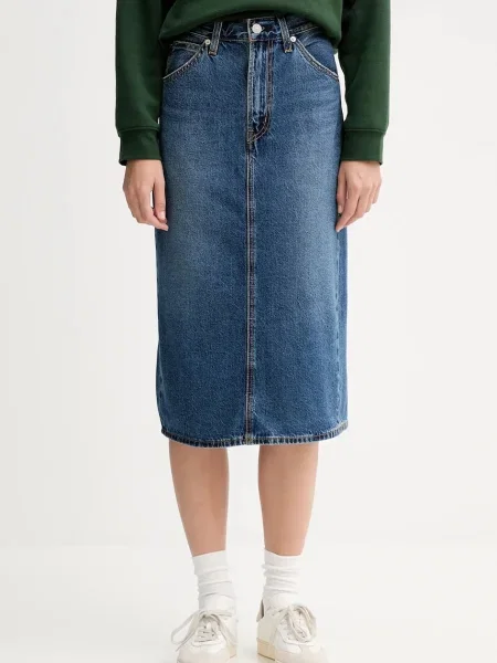 Rifľová sukňa Levi's modrá