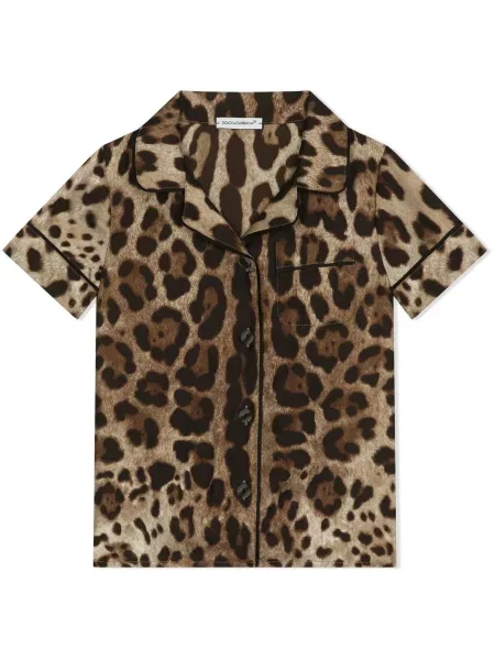 Koszula dziecięca Dolce And Gabbana brązowa
