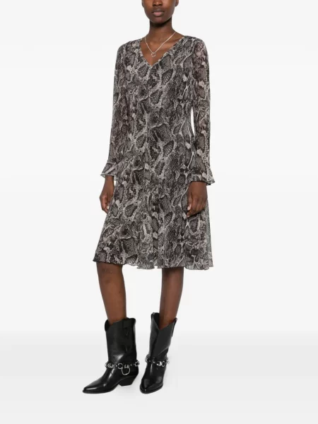 Lung rochie midi Vera Mont cu model piele de șarpe gri
