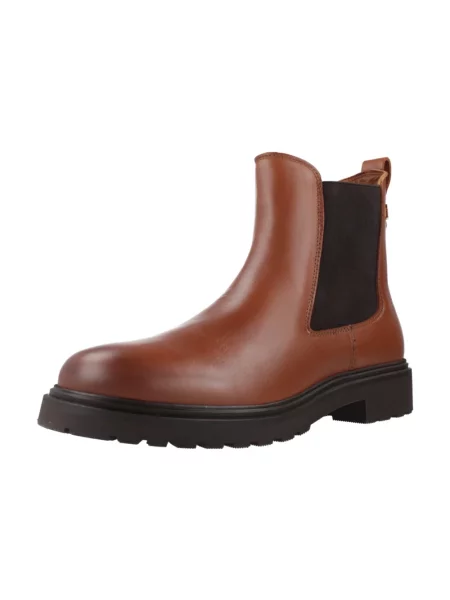 Sztyblety Tommy Hilfiger skórzane brązowe
