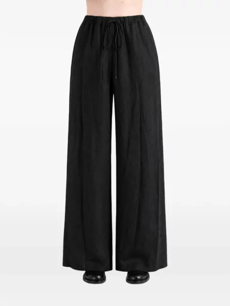 Pantaloni palazzo Amomento cu cordon negru