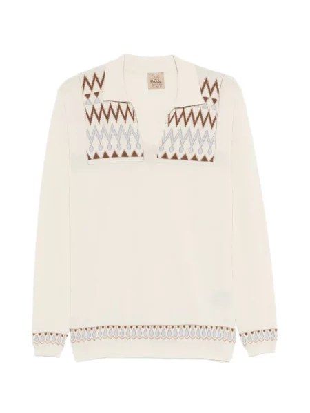 Tricou polo Rakki cu imprimeu geometric