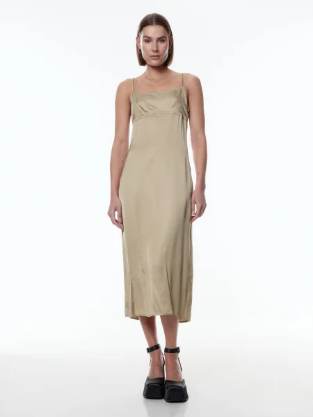 EDITED Rochie Naima verde bej
