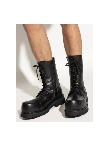 Botki Vetements skórzane czarne