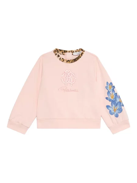 Bluza dziecięca Roberto Cavalli różowa