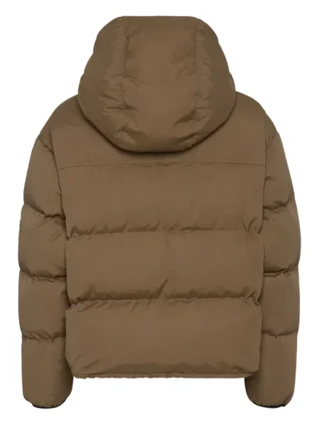 Geacă cu puf Dsquared2 cu glugă maro