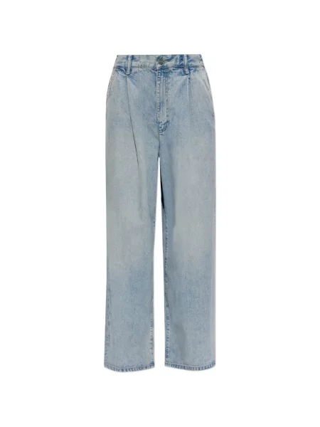 Blugi Allsaints cu talie înaltă albastru