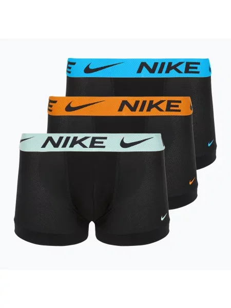 Boxeri pentru bărbați Nike Dri-FIT Cotton Trunk 3 pary black mint foam/blue hero/bright ceramic wb negru