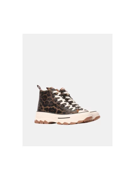 Pantofi Refresh cu model leopard maro