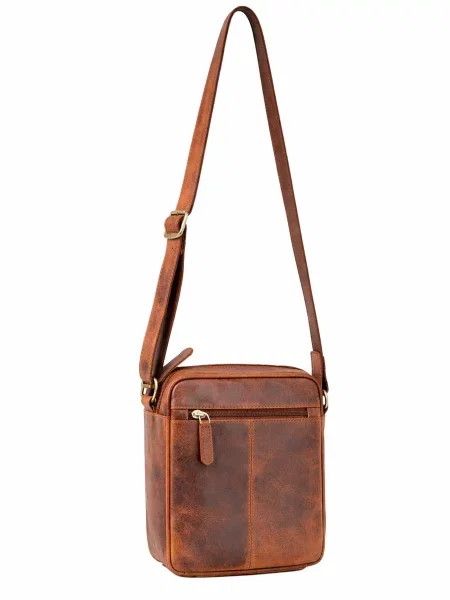 Кожаная сумка через плечо Visconti коричневая