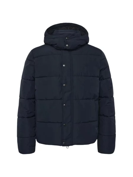 Geacă cu puf Superdry cu glugă albastru